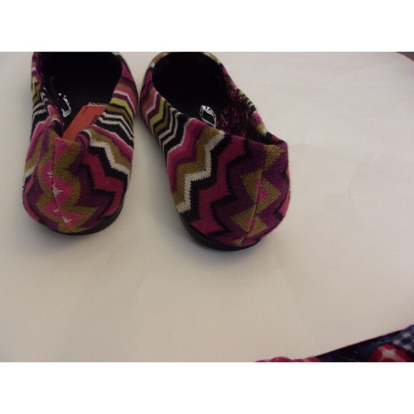 Missoni Target Ballet Flats Sz 9.5 Fabric Upper Leather Sole Fuchsia Zig Zag New - Picture 3 of 7